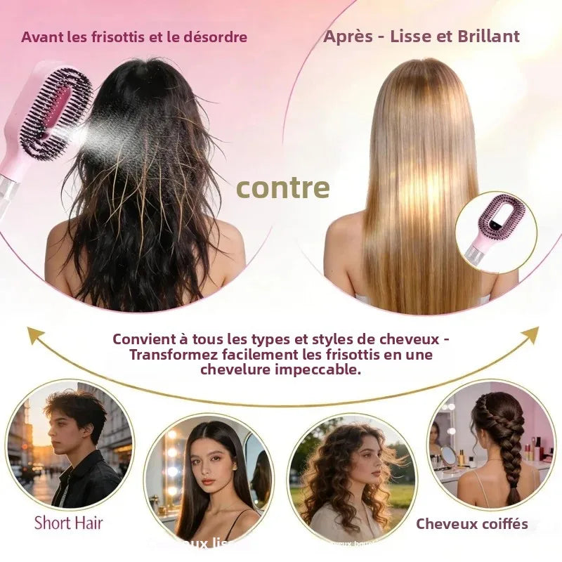 Brosse à cheveux 2-en -1 / Spray