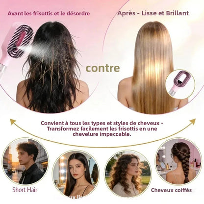 Brosse à cheveux 2-en -1 / Spray